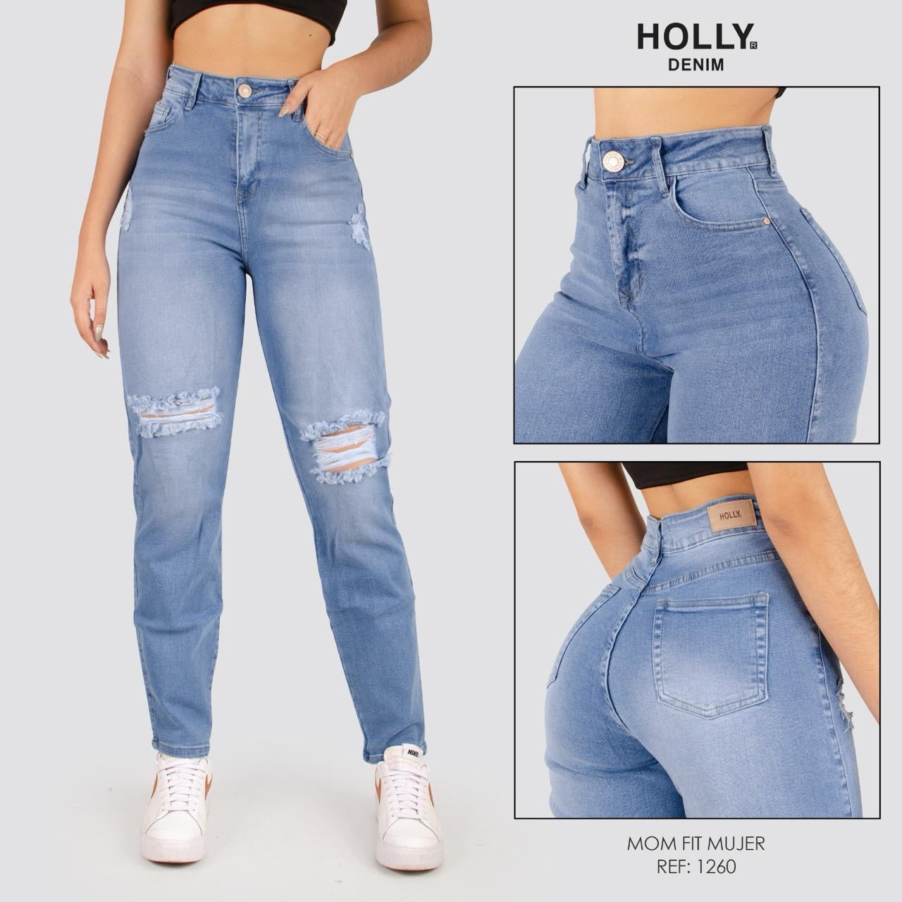 MOM JEANS TIRO ALTO MUJER 1260