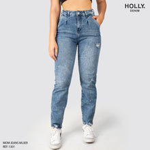 Cargar imagen en el visor de la galería, MOM JEANS TIRO ALTO MUJER 1301
