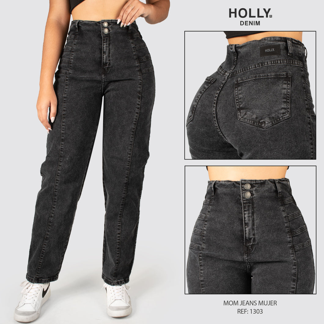MOM JEANS TIRO ALTO MUJER 1303