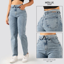 Cargar imagen en el visor de la galería, MOM JEANS TIRO ALTO MUJER 1289

