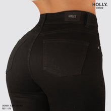 Cargar imagen en el visor de la galería, JEANS SKINNY NEGRO TIRO ALTO MUJER 1176
