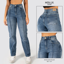 Cargar imagen en el visor de la galería, MOM JEANS TIRO ALTO MUJER 1341
