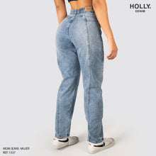 Cargar imagen en el visor de la galería, MOM JEANS TIRO ALTO MUJER 1337
