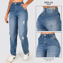 Cargar imagen en el visor de la galería, MOM JEANS TIRO ALTO MUJER 1322
