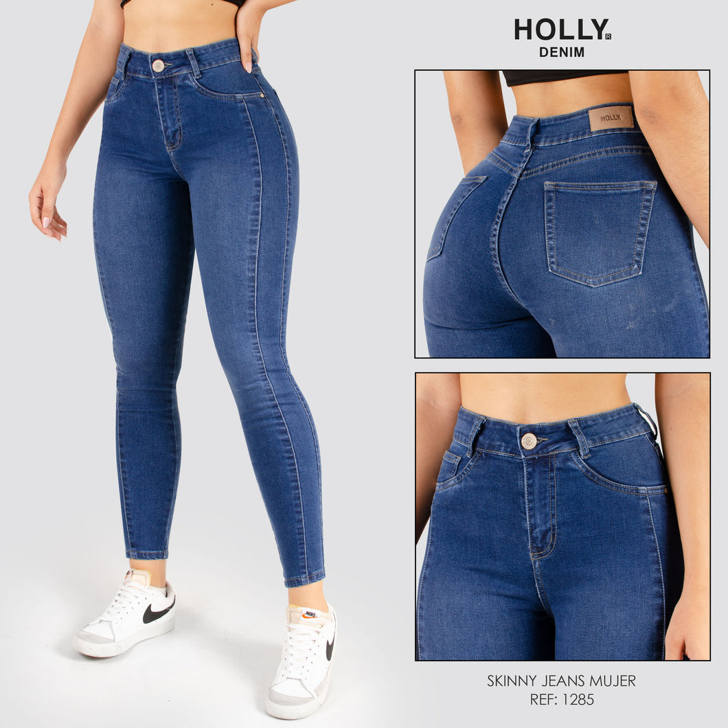 JEANS SKINNY TIRO ALTO MUJER 1285