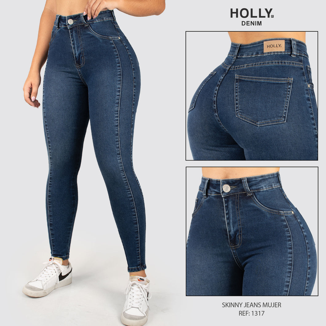 JEANS SKINNY TIRO ALTO MUJER 1317