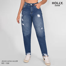Cargar imagen en el visor de la galería, MOM JEANS TIRO ALTO MUJER 1308
