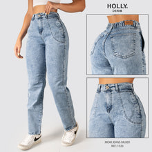 Cargar imagen en el visor de la galería, MOM JEANS TIRO ALTO MUJER 1329
