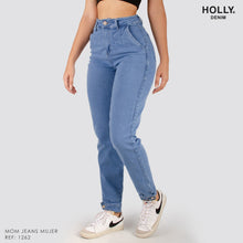 Cargar imagen en el visor de la galería, MOM JEANS TIRO ALTO MUJER 1262
