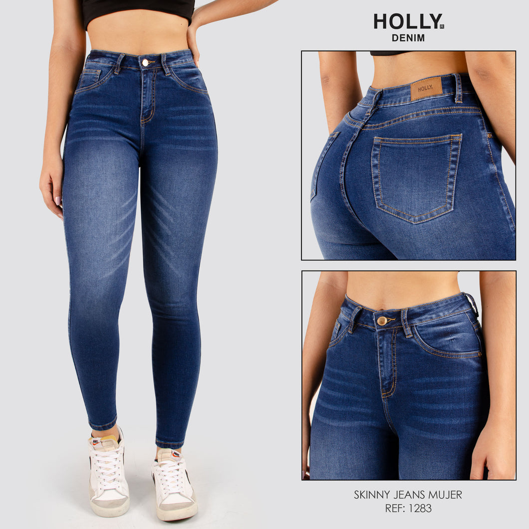 JEANS SKINNY TIRO ALTO MUJER 1283