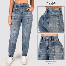 Cargar imagen en el visor de la galería, MOM JEANS TIRO ALTO MUJER 1321
