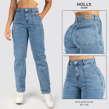 Cargar imagen en el visor de la galería, MOM JEANS TIRO ALTO MUJER 1299
