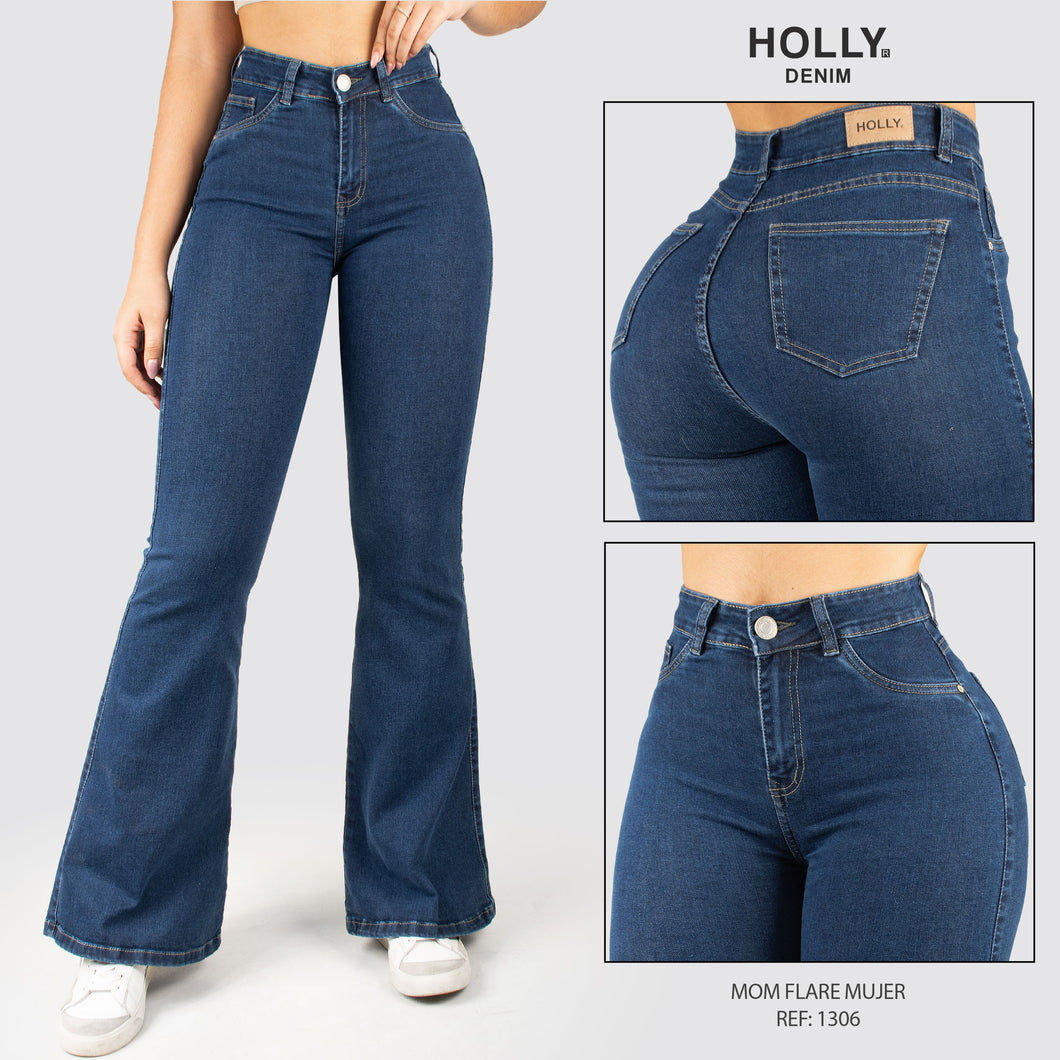 MOM FLARE TIRO ALTO MUJER 1306