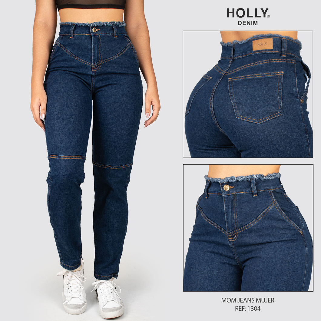 MOM JEANS TIRO ALTO MUJER 1304
