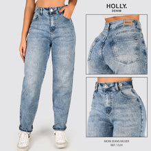Cargar imagen en el visor de la galería, MOM JEANS TIRO ALTO MUJER 1324
