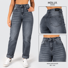 Cargar imagen en el visor de la galería, MOM JEANS TIRO ALTO MUJER 1342
