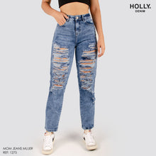 Cargar imagen en el visor de la galería, MOM JEANS TIRO ALTO MUJER 1275
