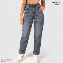 Cargar imagen en el visor de la galería, MOM JEANS TIRO ALTO MUJER 1342
