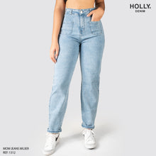 Cargar imagen en el visor de la galería, MOM JEANS TIRO ALTO MUJER 1312
