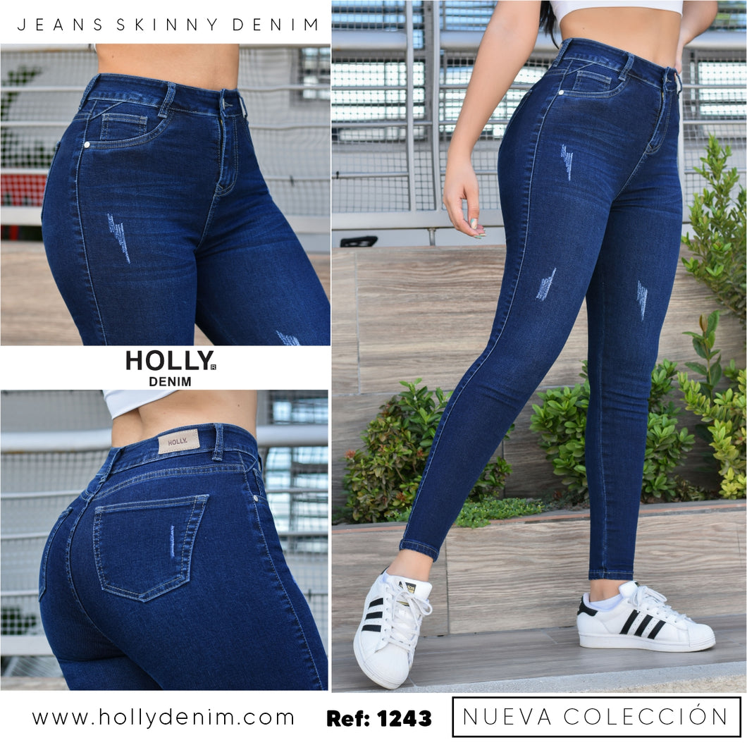 JEANS SKINNY TIRO ALTO MUJER 1243